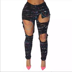 Black stretchy jeans